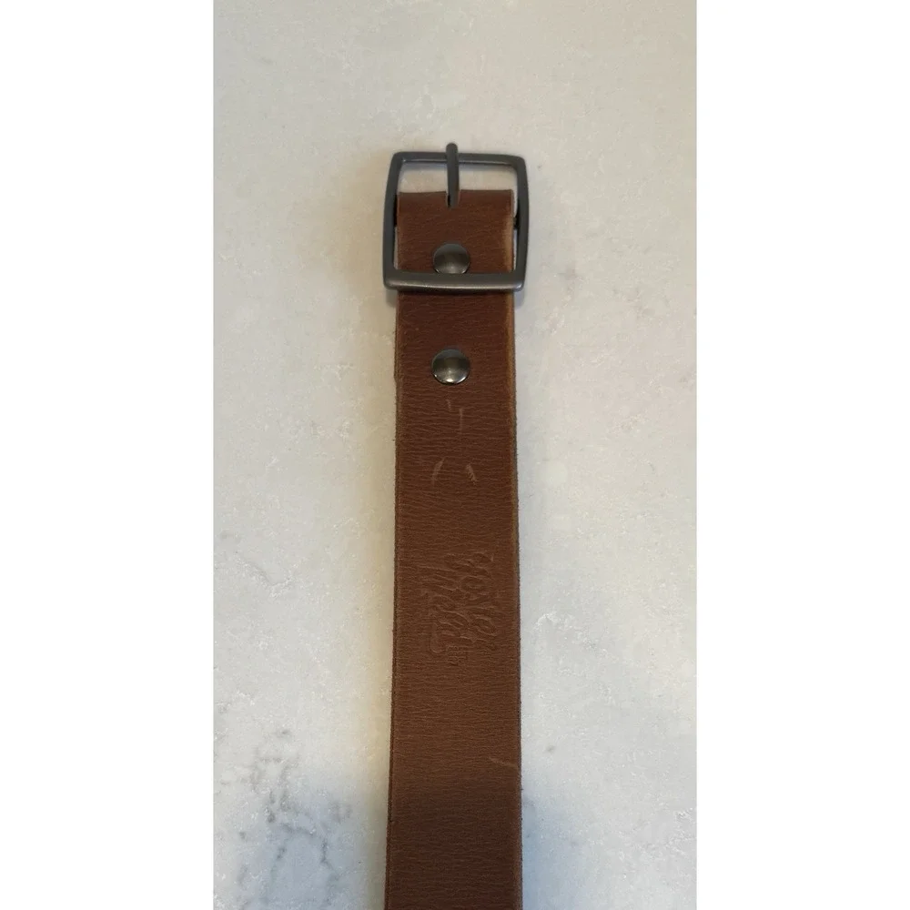 Foster Weld Men's Brown‎ Leather Belt 2X Pant Size 38 With Buckle 1.5